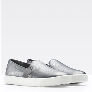 Vince Blair Metallic Leather Slip On Sneaker